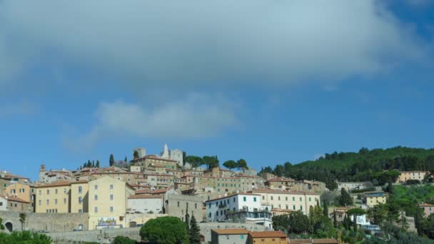 Panorama Zeitraffer Des Historischen Zentrums Von Campiglia Marittima Livorno Toskana — Stockvideo
