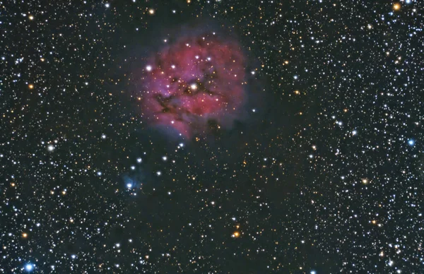 Cocoon Nebula Ic5146 Reflection Emission Nebula Cygnus Night Sky Chart — Stock Photo, Image