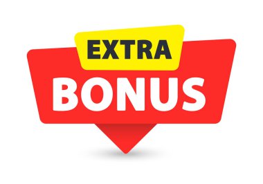 Extra Bonus - Banner, Speech Bubble, Label, Sticker, Ribbon Template Vector Illustration
