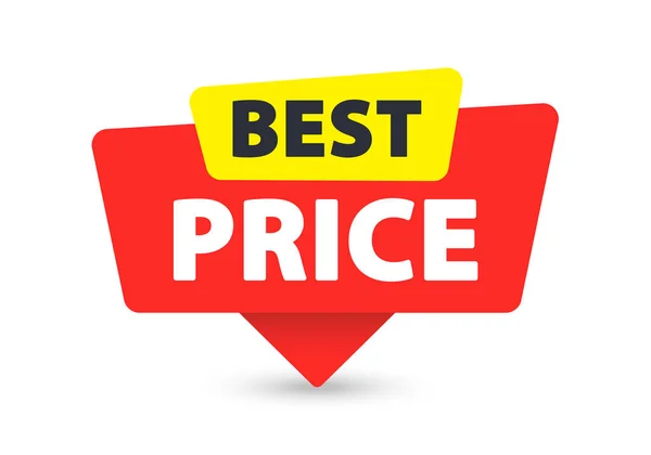 Best Price Banner Speech Bubble Label Sticker Ribbon Template Vector — Stok Vektör