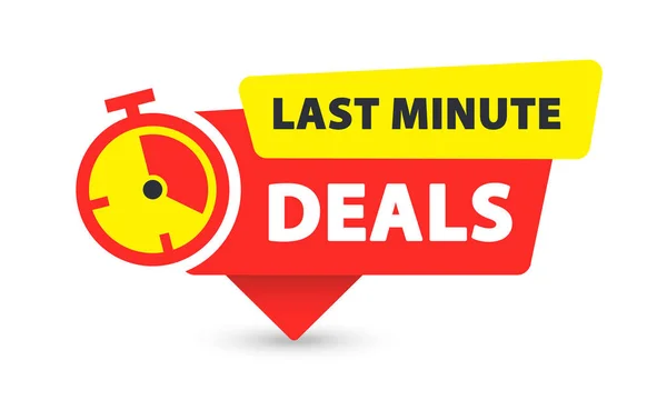 Last Minute Deals Banner Speech Bubble Label Sticker Ribbon Template — Image vectorielle