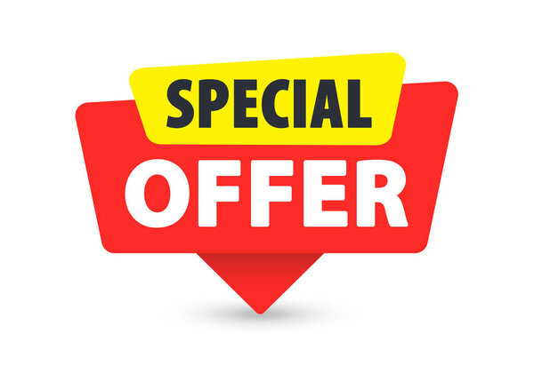 Special Offer - Banner, Speech Bubble, Label, Sticker Ribbon Template Vector Illustration