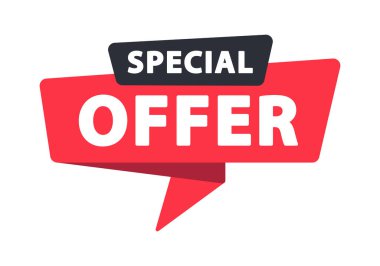 Special Offer - Banner, Speech Bubble, Label, Sticker Ribbon Template Vector Illustration