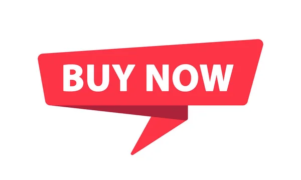 Buy Now Banner Speech Bubble Label Sticker Ribbon Template Vector —  Vetores de Stock