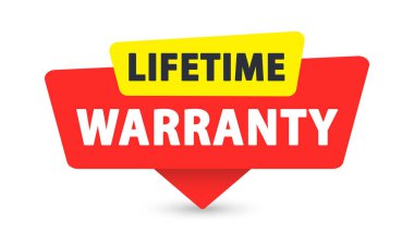 Lifetime Warranty - Banner, Speech Bubble, Label, Sticker, Ribbon Template Vector Illustration