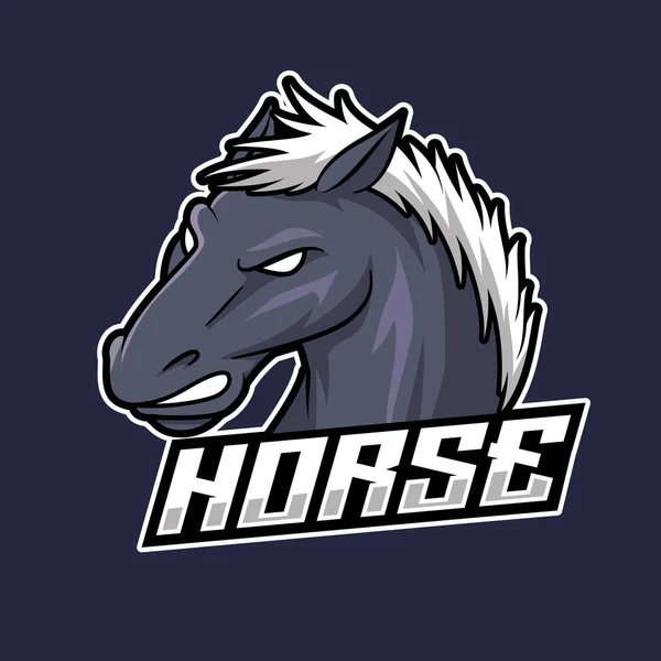 Horse Mascot Sport Logo Illustration — Stockvektor