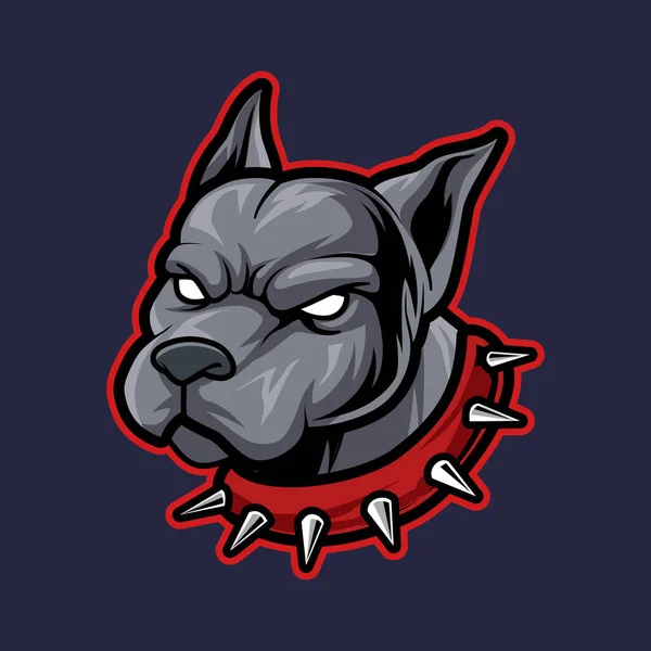 Head Dog Mascot Logo Gaming Vector Illustration — Archivo Imágenes Vectoriales