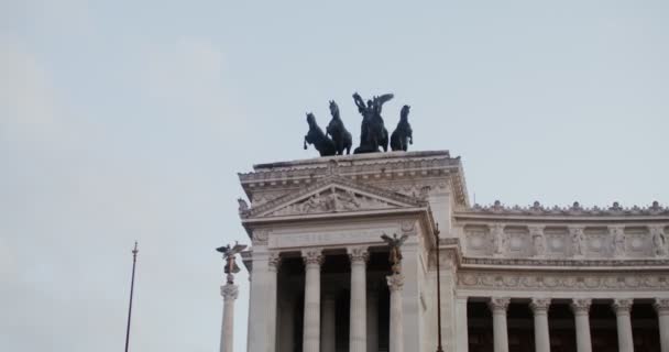 Vistas y puntos de interés de Roma: Vittoriano. — Vídeo de stock