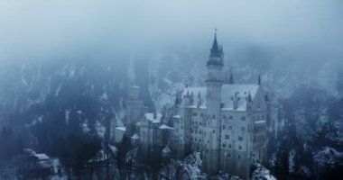 Hohenzollern Kalesi, ladin ormanlarıyla kaplı bir tepenin üstünde.