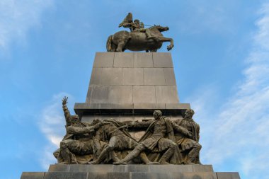 NIS, SERBIA - JUNE 16, 2019 Big monument to the liberators of town Nis in Serbia with blue cloudy sky in Nis, Serbia clipart