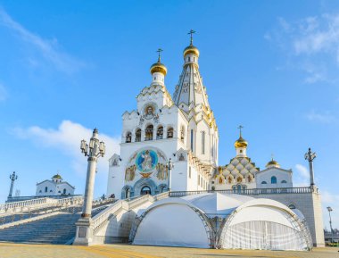 Minsk, Belarus 'taki All Saints Kilisesi ulusal kurtuluşumuza hizmet eden kurbanların anıları.