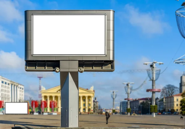 Tomma Reklamskyltar För Reklam Minsk Vitryssland — Stockfoto