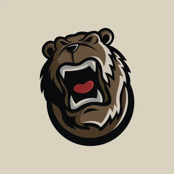 Mascote Cabeça Urso Adequado Para Logotipos Equipe Comunidades Para Outras —  Vetores de Stock