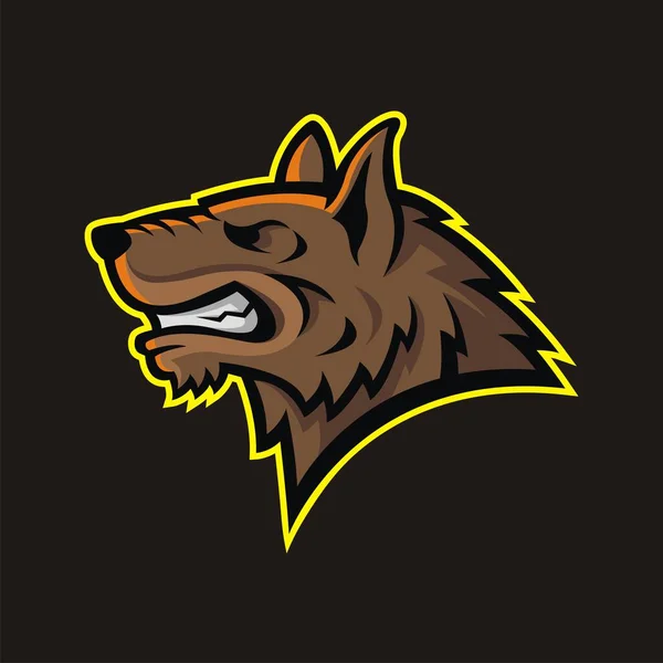 Wolf Head Mascot Suitable Team Logos Communities Other Graphic Needs — Archivo Imágenes Vectoriales