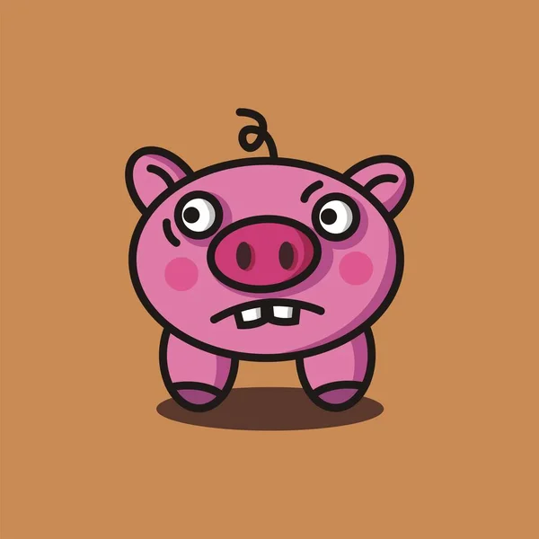 Adorable Pig Mascot Suitable Brand Logos Identities Communities Graphic Needs — Image vectorielle