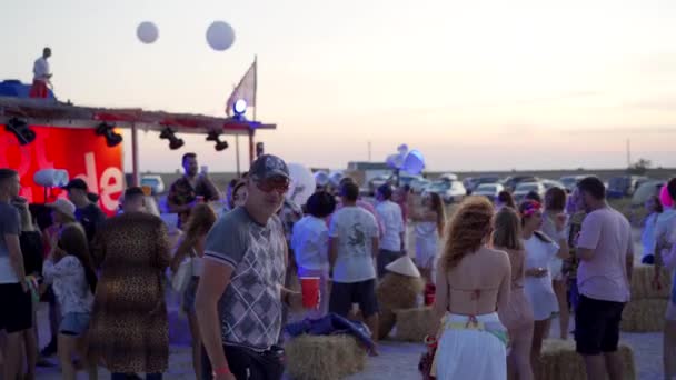 2020 Henychensk Ukraine Spot Guide Kite Club Wave Festival Multi — Stock Video