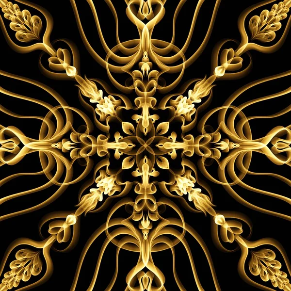 Seamless ornamental royal surface pattern in golden color for home decoration, fashion design, upholstery, fabric prints, wallpapers and digital backgrounds.