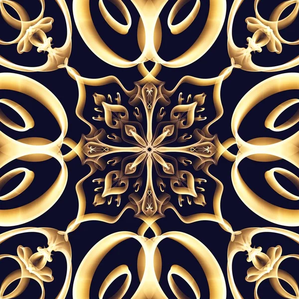Бесшовный Орнаментальный Королевский Рисунок Поверхности Золотом Цвете Украшения Дома Модный — стоковое фото