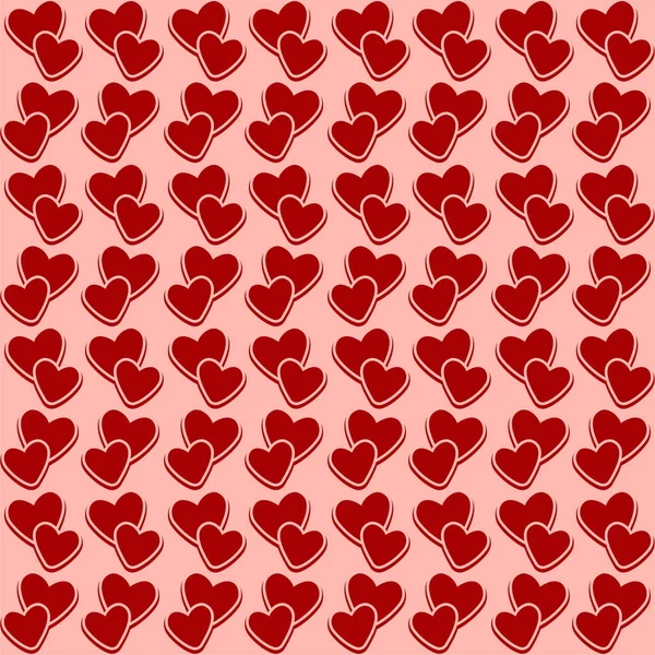 Dia Dos Namorados Padrão Coração Sem Costura —  Vetores de Stock