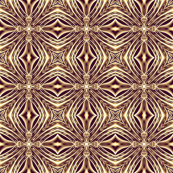 Seamless Ornamental Royal Surface Pattern Golden Color Maroon Background Use Stock Photo