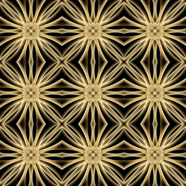 Seamless Luxurious Surface Pattern Golden Color Use Fashion Design Clothing Stock Picture