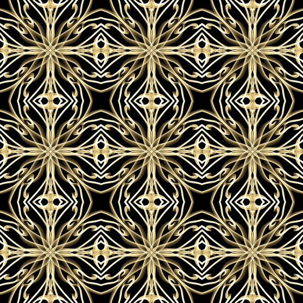 Seamless Luxurious Surface Pattern Golden Color Use Fashion Design Clothing Royalty Free Stock Photos