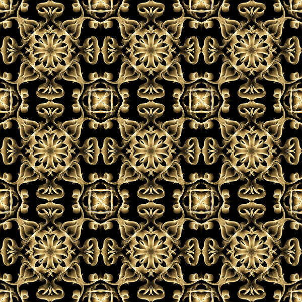 Seamless Luxurious Surface Pattern Golden Color Use Fashion Design Clothing Stock Image