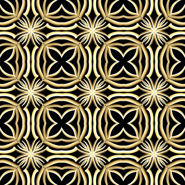 Seamless Luxurious Surface Pattern Golden Color Use Fashion Design Clothing — Stockfoto