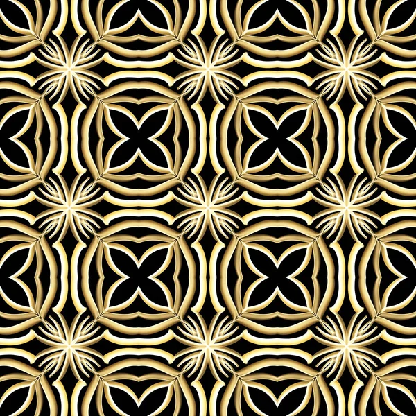 Seamless Luxurious Surface Pattern Golden Color Use Fashion Design Clothing — Foto Stock