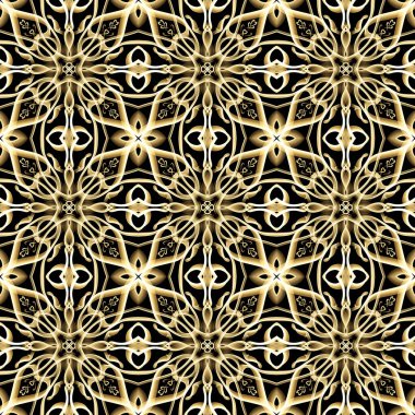 Pırıl pırıl altın renginde kusursuz bir yüzey deseni. Moda tasarımı, giysi, kumaş, ev dekorasyonu, yatak, duvar kağıtları, davetiyeler, tebrik kartları ve hediye paketleri için kullan.