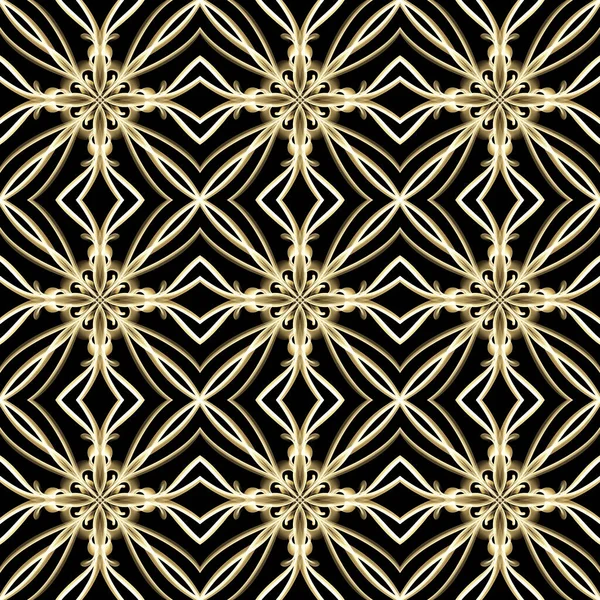 Seamless Luxurious Surface Pattern Golden Color Use Fashion Design Clothing — Stok fotoğraf