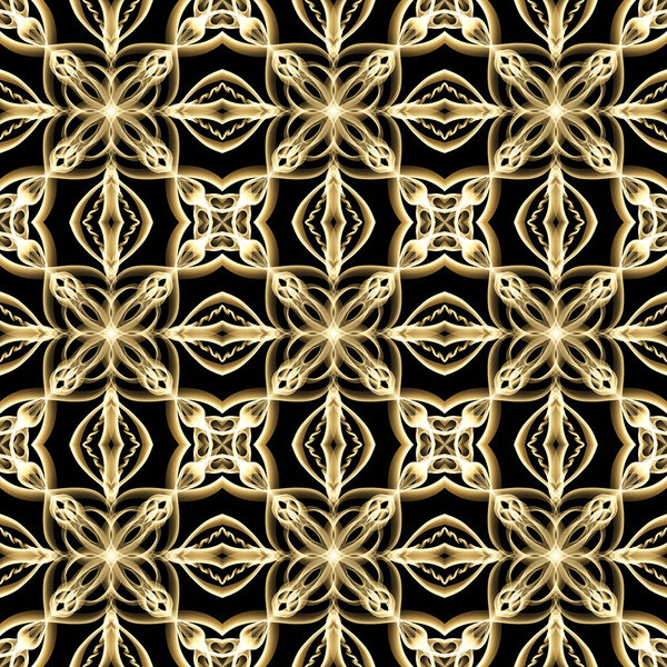 Seamless Luxurious Surface Pattern Golden Color Use Fashion Design Clothing Royalty Free Stock Images