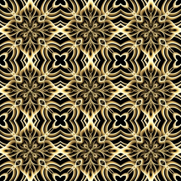 Seamless Luxurious Surface Pattern Golden Color Use Fashion Design Clothing — Stok fotoğraf