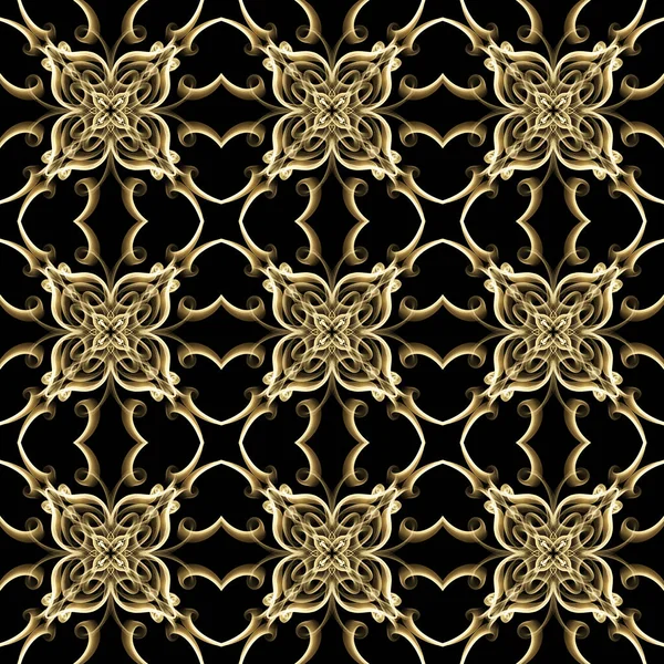 Seamless Luxurious Surface Pattern Golden Color Use Fashion Design Clothing — Stock Photo, Image