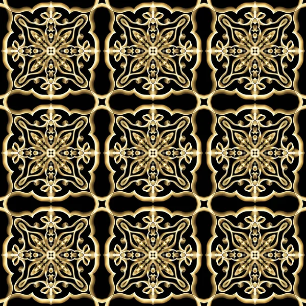 Seamless Luxurious Surface Pattern Golden Color Use Fashion Design Clothing — Foto de Stock