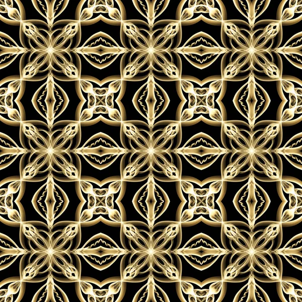 Seamless Luxurious Surface Pattern Golden Color Use Fashion Design Clothing — Stok Foto