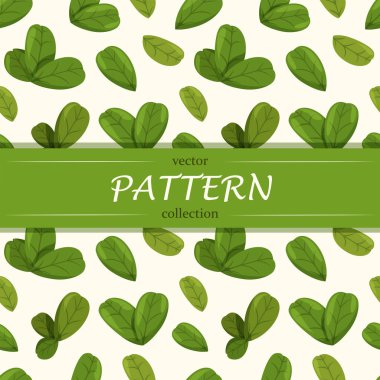 Kusursuz desen, yeşil yaprak arka plan, doğal tasarım.