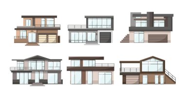 Modern evler, binaların modern mimarisi..