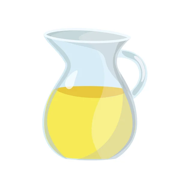 Яйце Соком Ілюстрація Кухонного Глечика Мультиплікаційному Стилі Жовтий Напій Свіжовичавлений — стокове фото