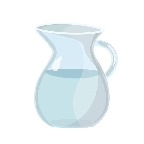 Um jarro de vidro de água. Utensílios de cozinha transparentes — Fotografia de Stock