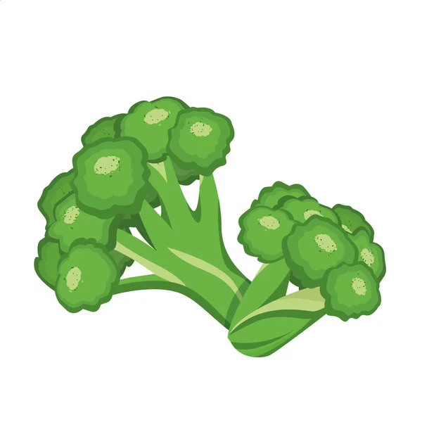 Brócoli Ilustración Comida Estilo Dibujos Animados Hortalizas Frescas Saludables — Foto de Stock