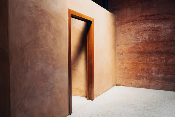 Design de porta interior de casa de espiga pura em conceito de luz e terra. — Fotografia de Stock