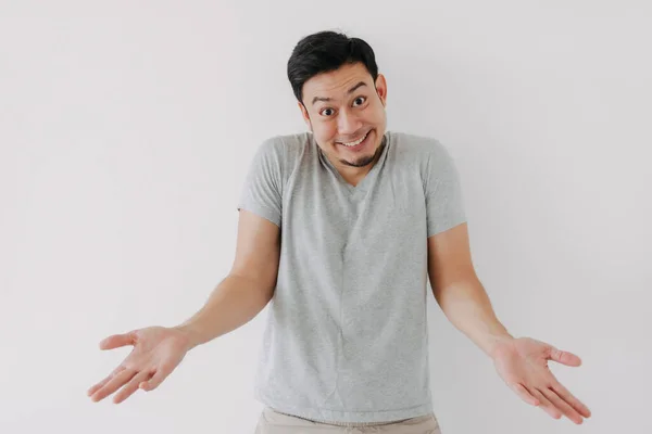 Glad Ansikte Asiatisk Man Som Uttrycker Inga Problem Och Inga — Stockfoto
