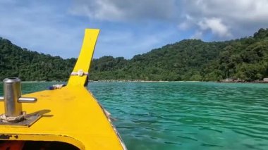 Phang-Nga, Thailand - April 25, 2022: Moken village island in Mu Ko Surin.
