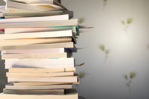 Pile of book in the room concept of book reader and knowledges.