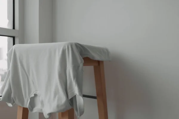 White Shirt Hanging Chair White Background — Stock Photo, Image