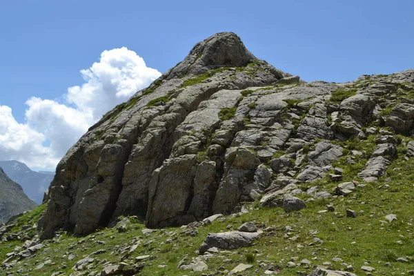 Sziklás Hegyek Természet Területén Parc Des Ecrins Francia Alpokban Nyáron — Stock Fotó
