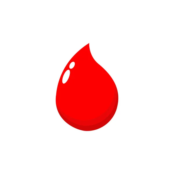 血液滴アイコンのベクトル図フラットデザイン 世界献血者の日 白い背景に隔離された健康的な概念 — ストックベクタ