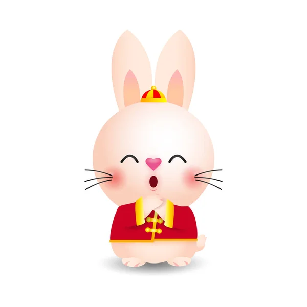 Поздравление Китайским Новым 2023 Годом Годом Зодиака Кролика Маленький Кролик — стоковый вектор