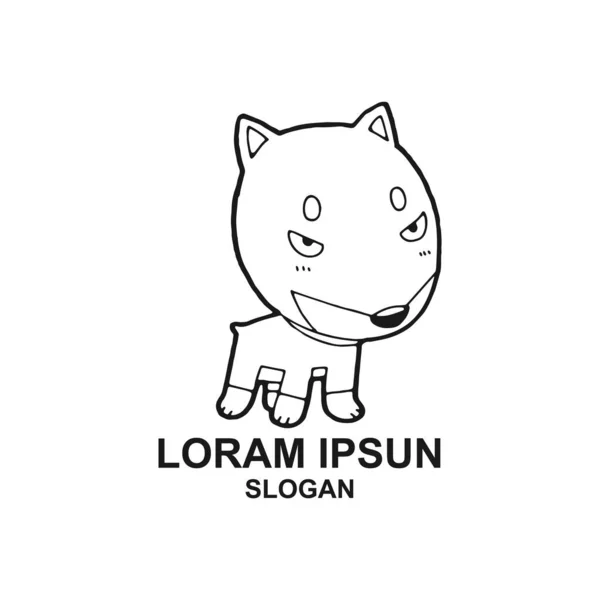 Λογότυπο Χαριτωμένο Αστείο Σκυλί Αφηρημένο Διάνυσμα Λογότυπο Σχεδιασμό Για Σκυλί — Διανυσματικό Αρχείο